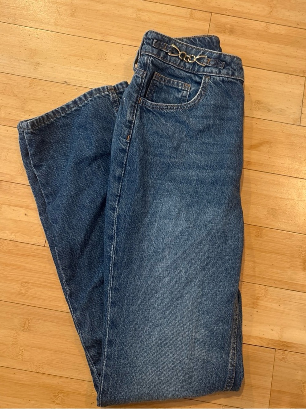 H&M Divided Light Blue Denim Jeans with silver detail
